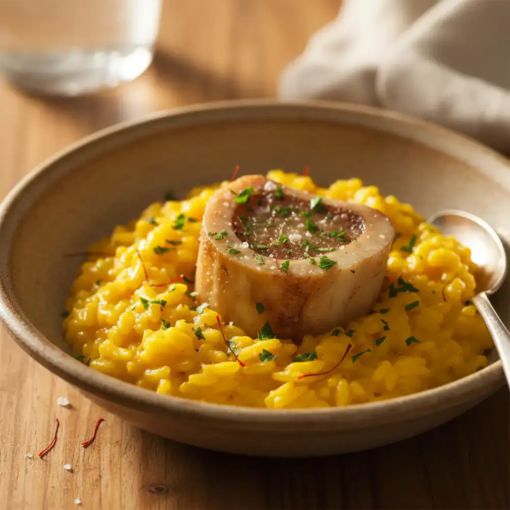 Risotto met saffraan en beenmerg
